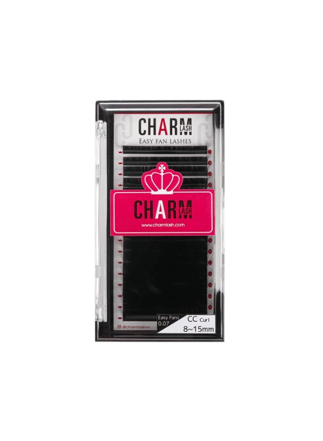 CHARM LASH Easy Fan Lashes 0.07, C, Mix Length (8-15) - Image 1